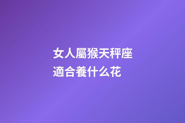 女人屬猴天秤座適合養什么花