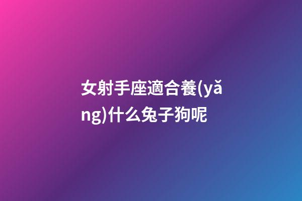 女射手座適合養(yǎng)什么兔子狗呢-第1張-星座運(yùn)勢(shì)-玄機(jī)派
