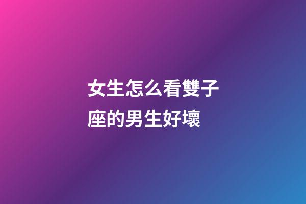 女生怎么看雙子座的男生好壞-第1張-星座運勢-玄機派