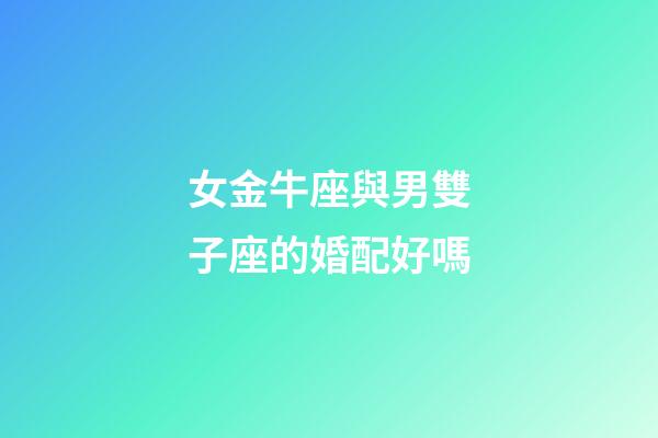 女金牛座與男雙子座的婚配好嗎-第1張-星座運勢-玄機派