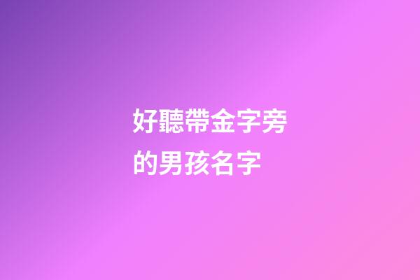 好聽帶金字旁的男孩名字(取名帶金字旁的男孩名字)-第1張-男孩起名-玄機派