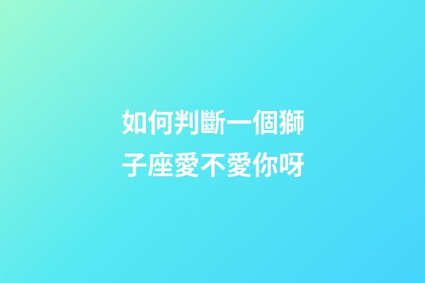 如何判斷一個獅子座愛不愛你呀-第1張-星座運勢-玄機派