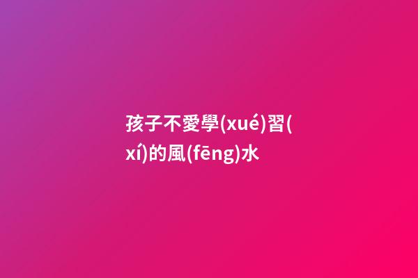 孩子不愛學(xué)習(xí)的風(fēng)水