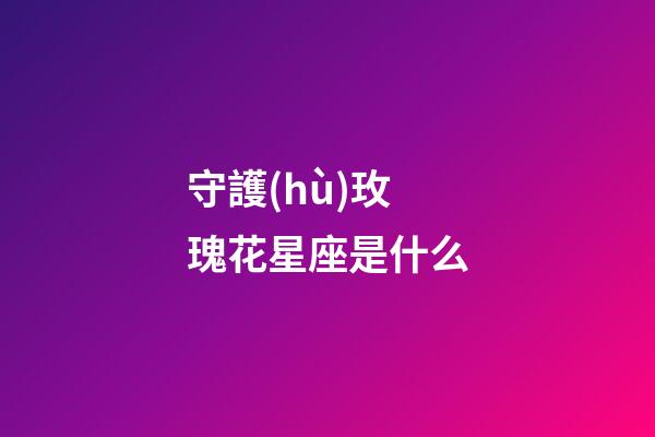 守護(hù)玫瑰花星座是什么