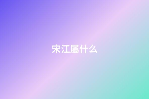 宋江屬什么