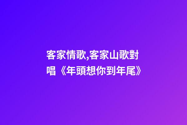 客家情歌,客家山歌對唱《年頭想你到年尾》-第1張-觀點-玄機派