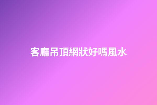 客廳吊頂網狀好嗎風水