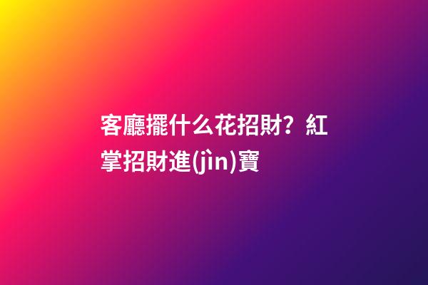 客廳擺什么花招財？紅掌招財進(jìn)寶