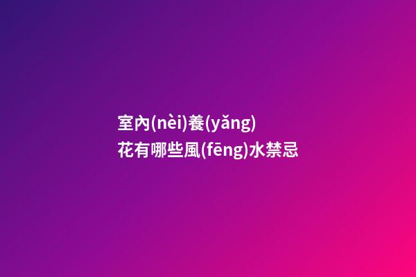 室內(nèi)養(yǎng)花有哪些風(fēng)水禁忌