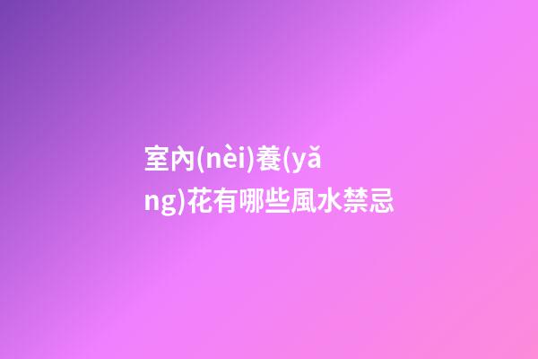 室內(nèi)養(yǎng)花有哪些風水禁忌