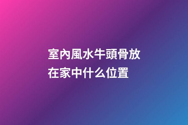 室內風水牛頭骨放在家中什么位置