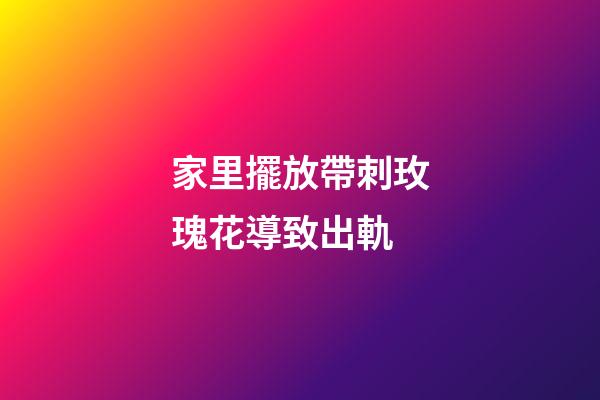 家里擺放帶刺玫瑰花導致出軌