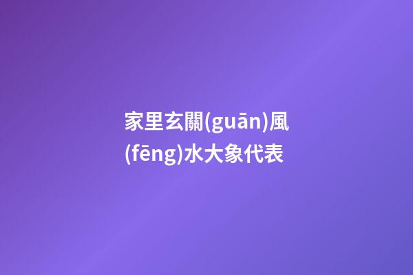 家里玄關(guān)風(fēng)水大象代表
