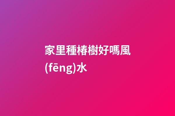 家里種椿樹好嗎風(fēng)水