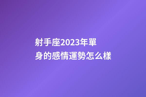 射手座2023年單身的感情運勢怎么樣-第1張-星座運勢-玄機派