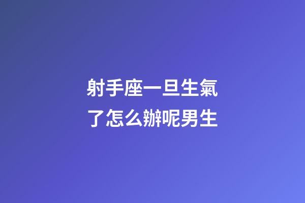 射手座一旦生氣了怎么辦呢男生-第1張-星座運(yùn)勢-玄機(jī)派