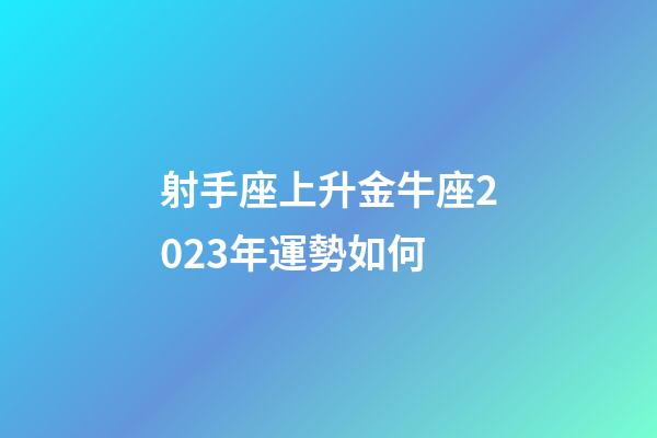 射手座上升金牛座2023年運勢如何-第1張-星座運勢-玄機派