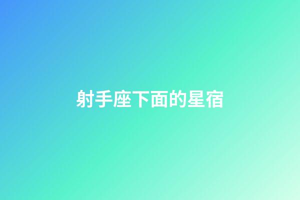 射手座下面的星宿