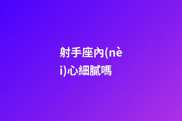 射手座內(nèi)心細膩嗎-第1張-星座運勢-玄機派