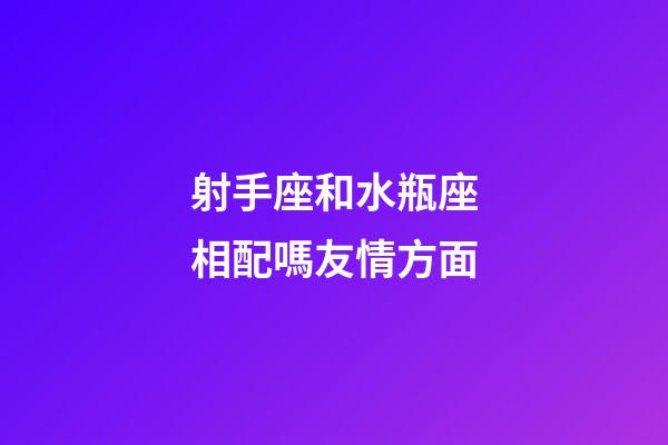 射手座和水瓶座相配嗎友情方面-第1張-星座運(yùn)勢(shì)-玄機(jī)派