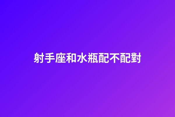 射手座和水瓶配不配對-第1張-星座運勢-玄機派