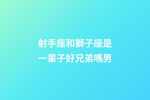 射手座和獅子座是一輩子好兄弟嗎男-第1張-星座運勢-玄機派