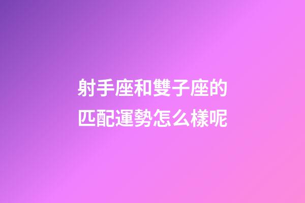 射手座和雙子座的匹配運勢怎么樣呢-第1張-星座運勢-玄機派