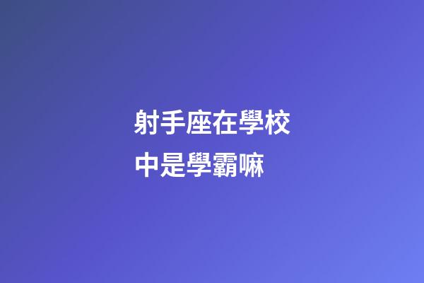 射手座在學校中是學霸嘛-第1張-星座運勢-玄機派