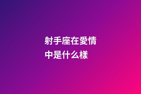 射手座在愛情中是什么樣-第1張-星座運勢-玄機派