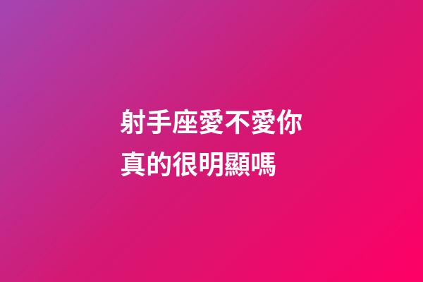 射手座愛不愛你真的很明顯嗎-第1張-星座運勢-玄機派