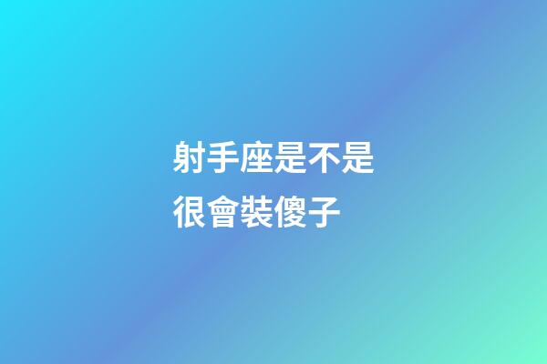 射手座是不是很會裝傻子-第1張-星座運勢-玄機派
