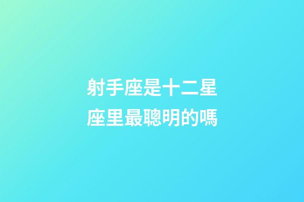 射手座是十二星座里最聰明的嗎-第1張-星座運勢-玄機派