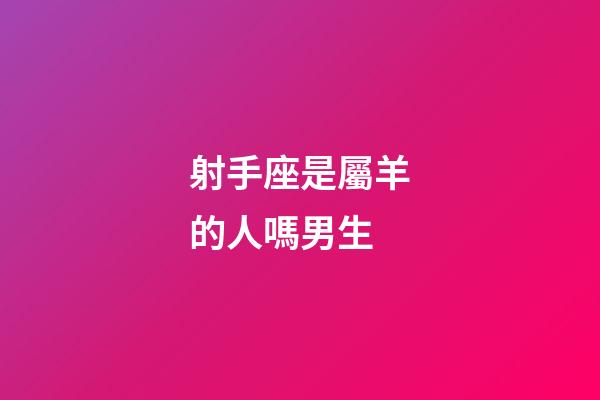 射手座是屬羊的人嗎男生
