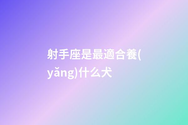 射手座是最適合養(yǎng)什么犬-第1張-星座運(yùn)勢(shì)-玄機(jī)派