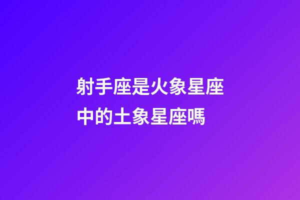 射手座是火象星座中的土象星座嗎-第1張-星座運勢-玄機派