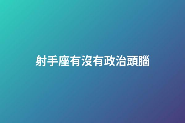 射手座有沒有政治頭腦-第1張-星座運勢-玄機派