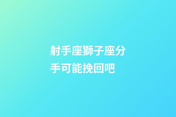 射手座獅子座分手可能挽回吧-第1張-星座運勢-玄機派