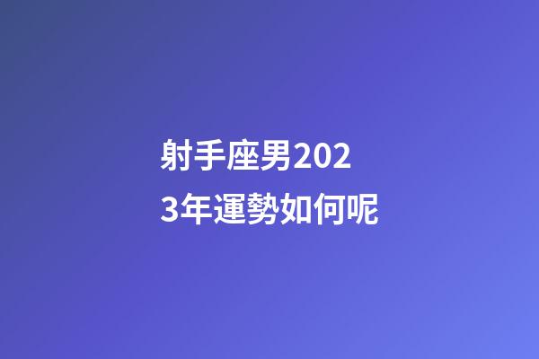 射手座男2023年運勢如何呢-第1張-星座運勢-玄機(jī)派