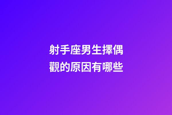 射手座男生擇偶觀的原因有哪些-第1張-星座運(yùn)勢(shì)-玄機(jī)派