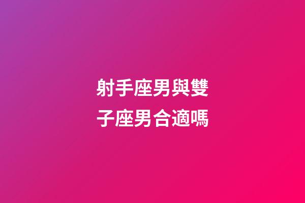 射手座男與雙子座男合適嗎-第1張-星座運勢-玄機派