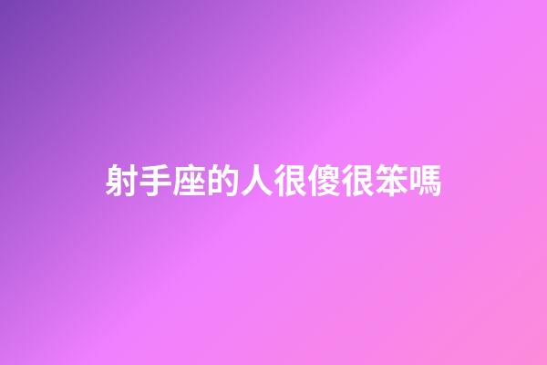 射手座的人很傻很笨嗎-第1張-星座運勢-玄機派