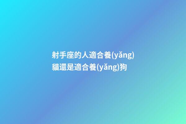 射手座的人適合養(yǎng)貓還是適合養(yǎng)狗