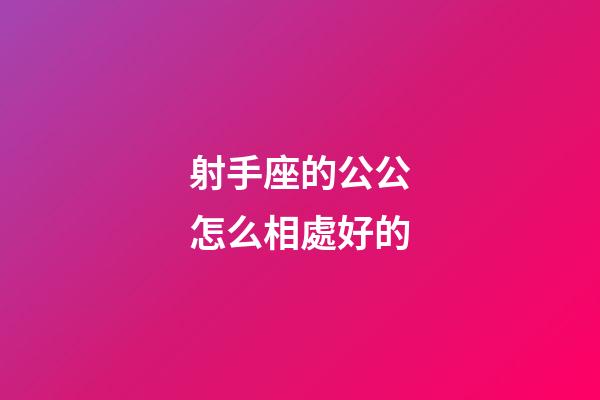 射手座的公公怎么相處好的-第1張-星座運勢-玄機派
