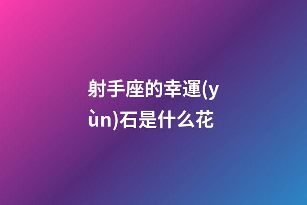 射手座的幸運(yùn)石是什么花-第1張-星座運(yùn)勢(shì)-玄機(jī)派