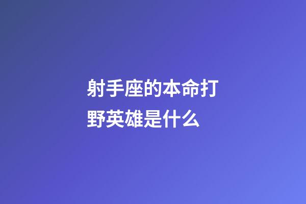 射手座的本命打野英雄是什么-第1張-星座運勢-玄機派