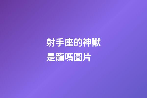 射手座的神獸是龍嗎圖片-第1張-星座運勢-玄機派