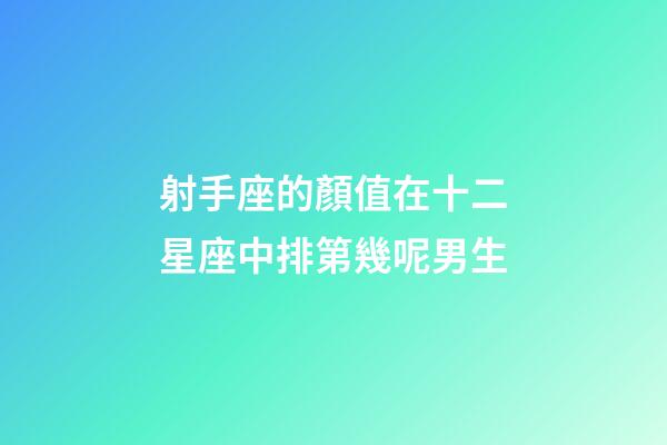 射手座的顏值在十二星座中排第幾呢男生-第1張-星座運勢-玄機派