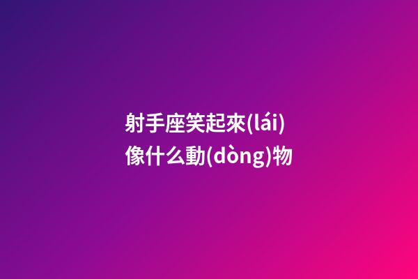 射手座笑起來(lái)像什么動(dòng)物