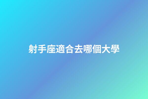 射手座適合去哪個大學