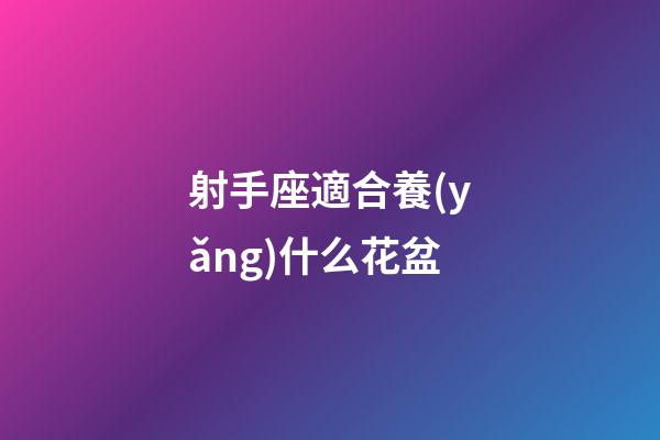 射手座適合養(yǎng)什么花盆-第1張-星座運勢-玄機派